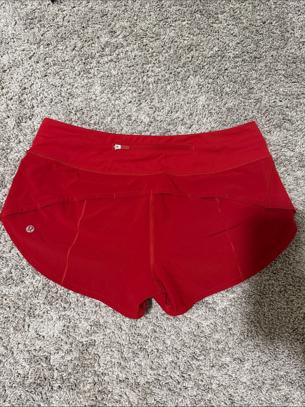 lululemon athletica Hottie Hot Shorts Red Women's Athletic Shorts w/ Zip Pocket